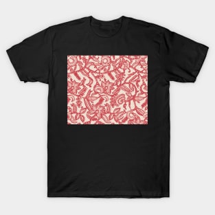 Vintage floral lace (red invert) T-Shirt